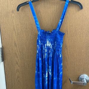 Blue sundress flower print